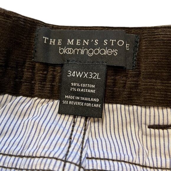 The Men's Store Men's Brown Corduroy Pants, Straight Leg, Size 34Wx32L - Picture 7 of 10